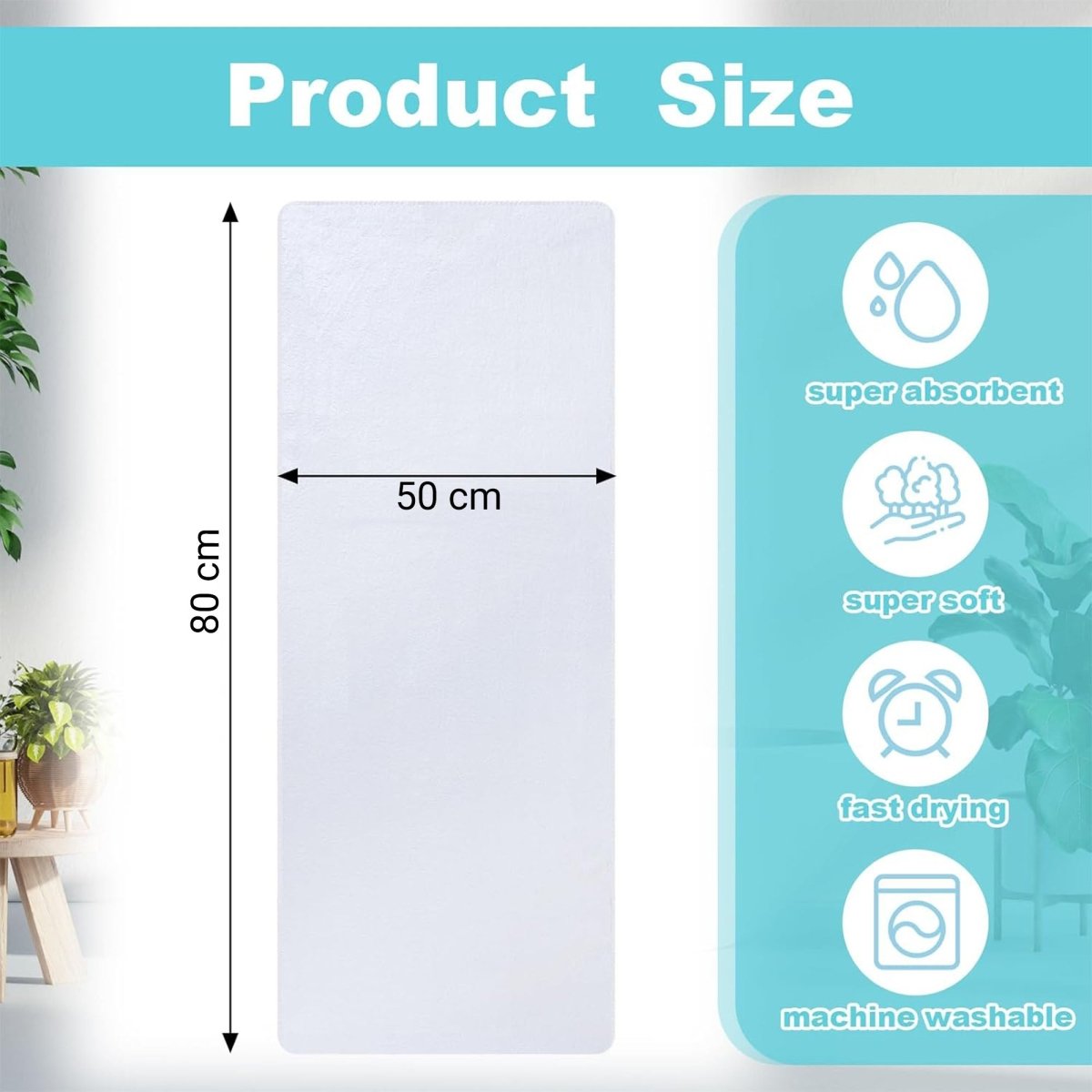 Eson - Classic Hair Salon Towel White 50x80cm 12pcs - Kade Hair