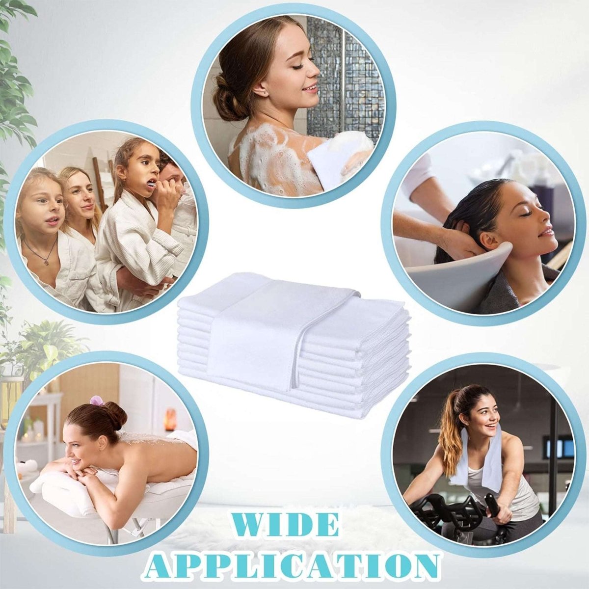 Eson - Classic Hair Salon Towel White 50x80cm 12pcs - Kade Hair