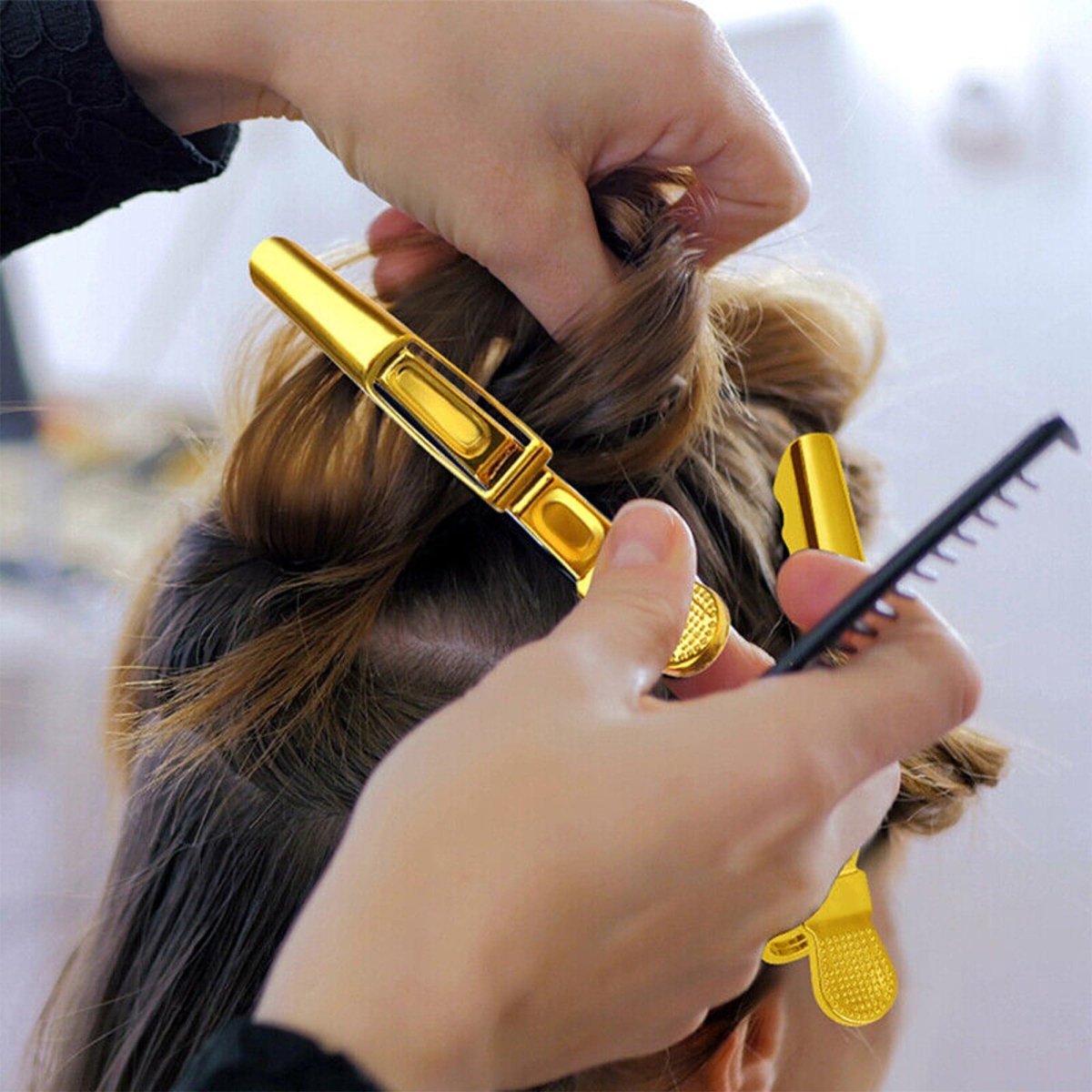 Eson - Crocodile Hair Clip 6pcs - Kade Hair