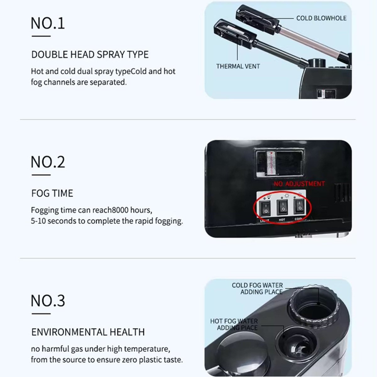 Eson - Facial Steamer 800W Hot and Cold Spray Machine - Kade Hair