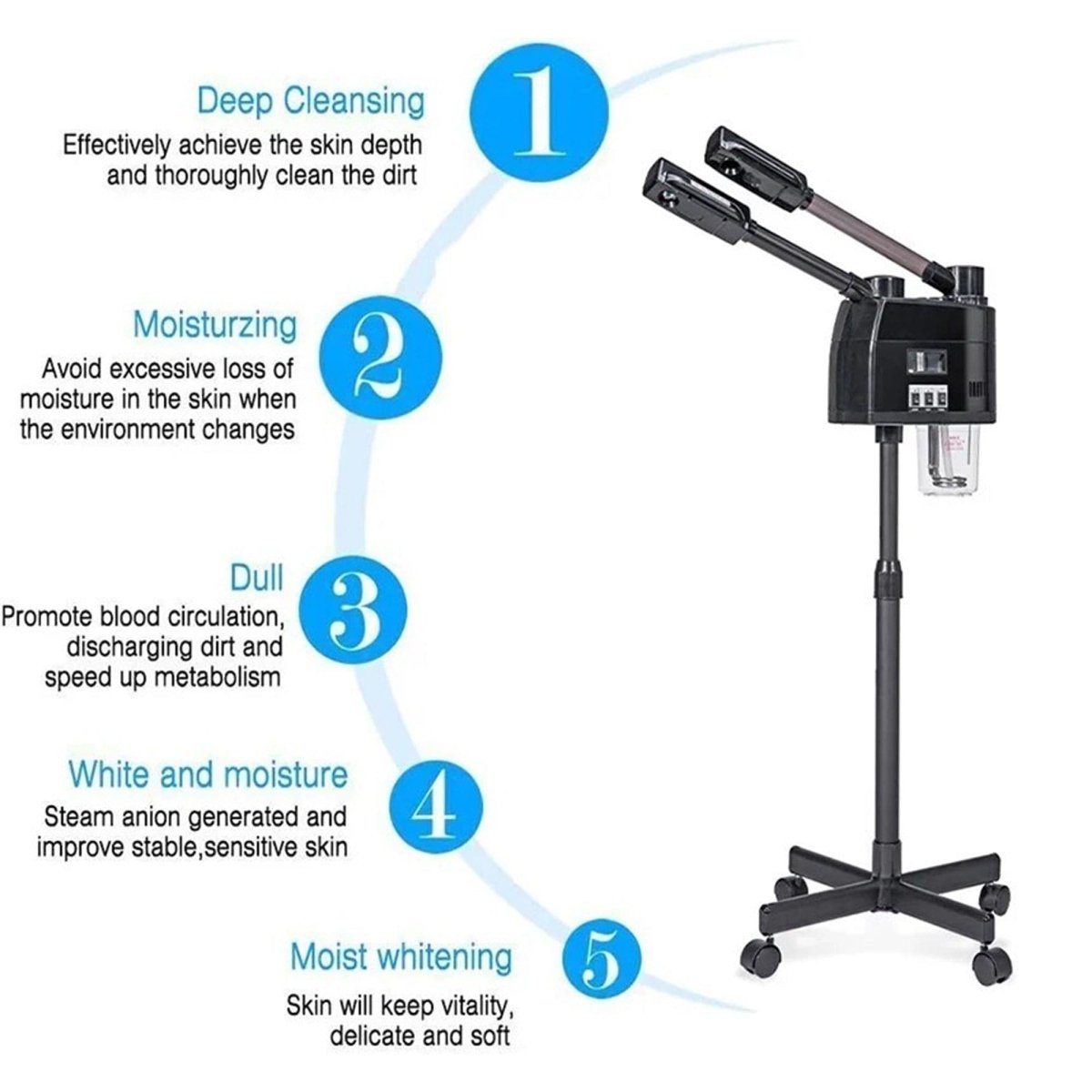 Eson - Facial Steamer 800W Hot and Cold Spray Machine - Kade Hair