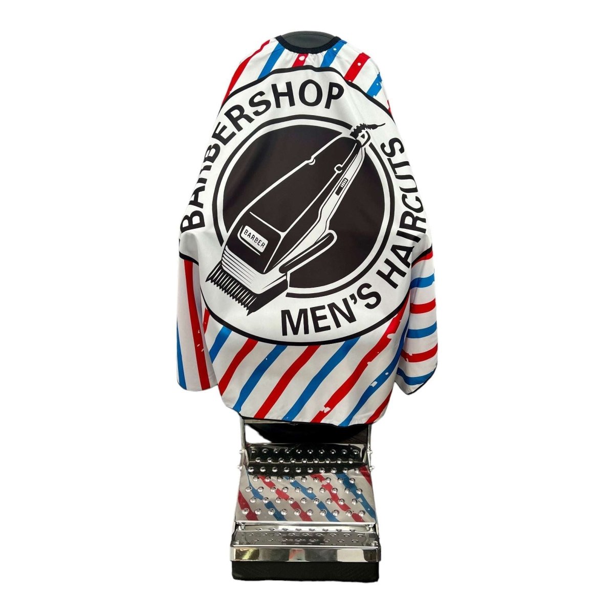 Gabri - Hair Cutting Capes & Gowns Blue & White Stripes - Kade Hair