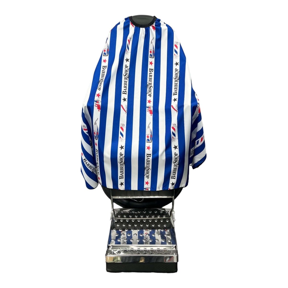 Gabri - Hair Cutting Capes & Gowns Blue & White Stripes - Kade Hair