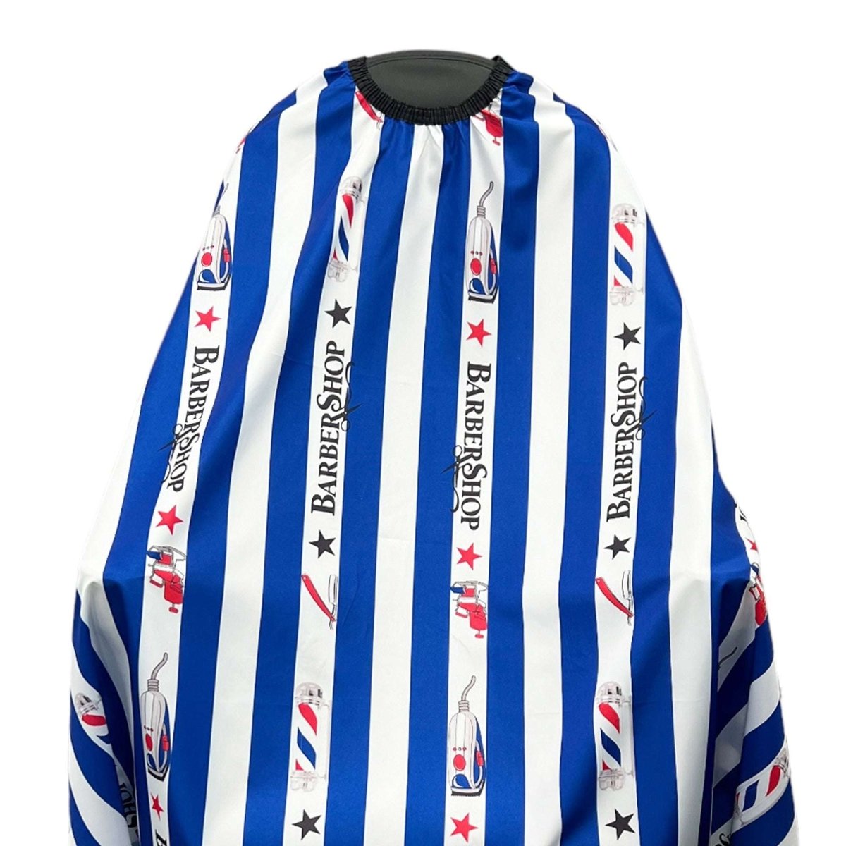 Gabri - Hair Cutting Capes & Gowns Blue & White Stripes - Kade Hair