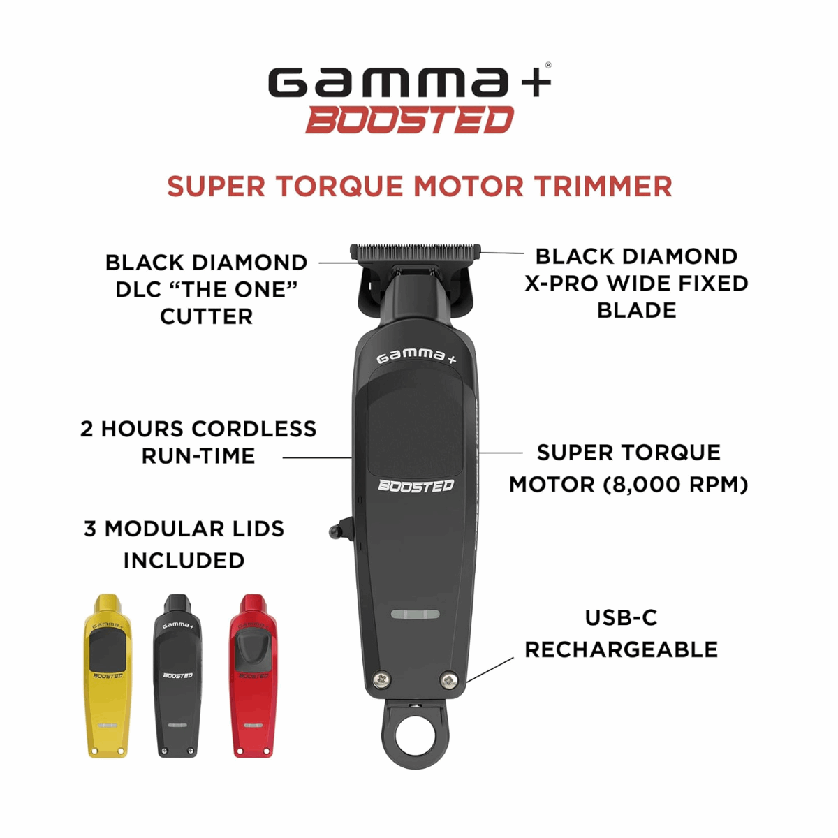 GAMMA+ Boosted Hair Trimmer - Kade Hair