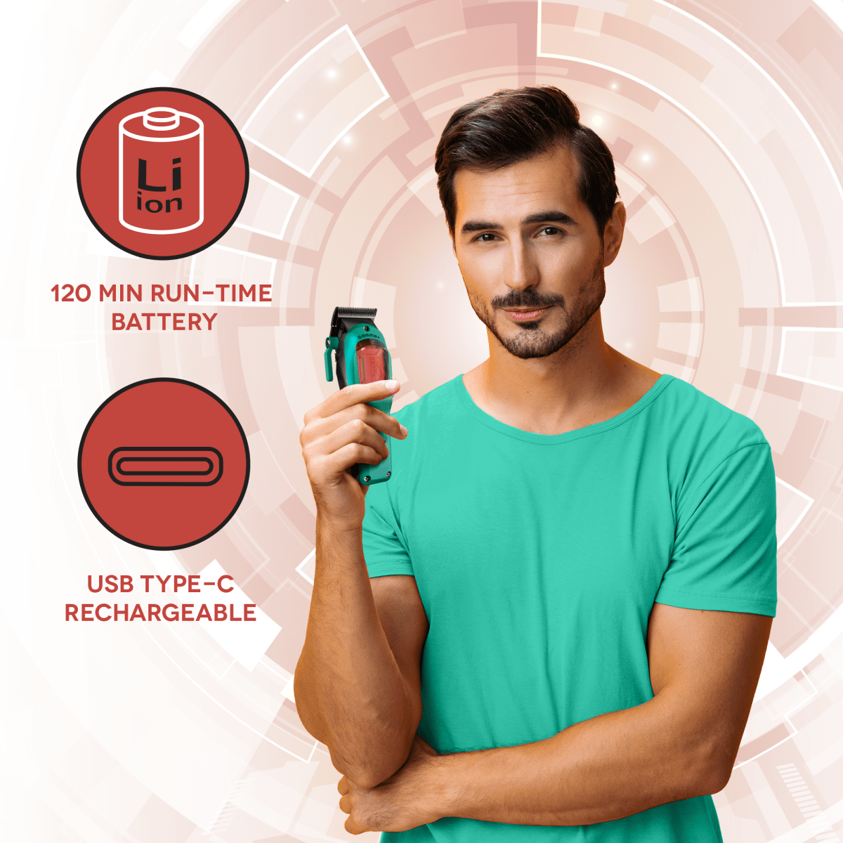 Gamma+ Boosted Up Cordless Clipper w/ Super Torque Motor - Kade Hair