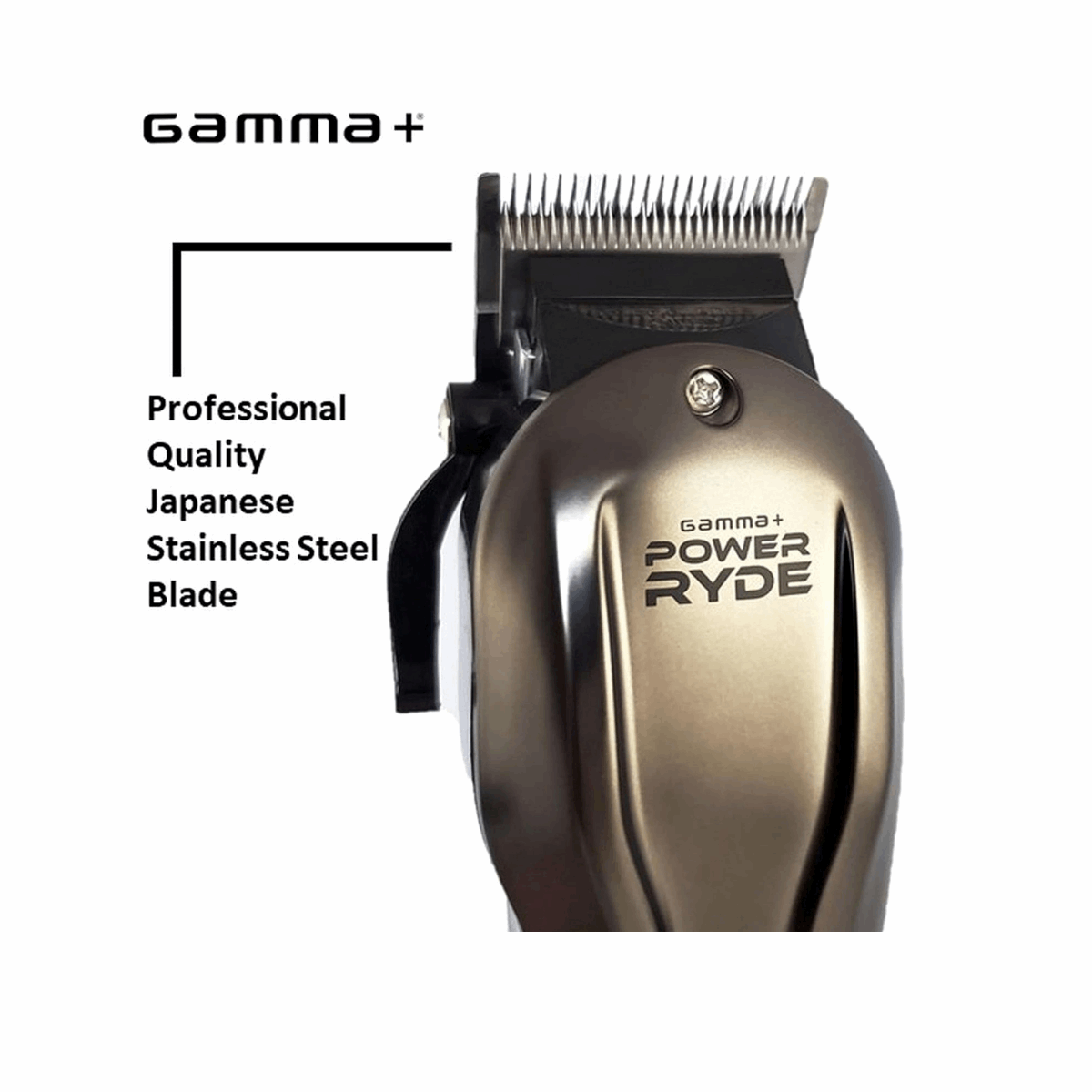 Gamma+ Power Ryde Professional Corded Clipper - Kade Hair