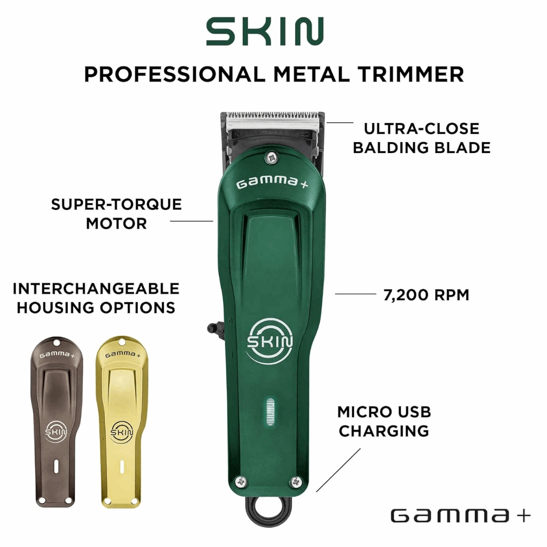 Gamma+ Skin Professional Cordless Balding Hair Clipper - Kade Hair