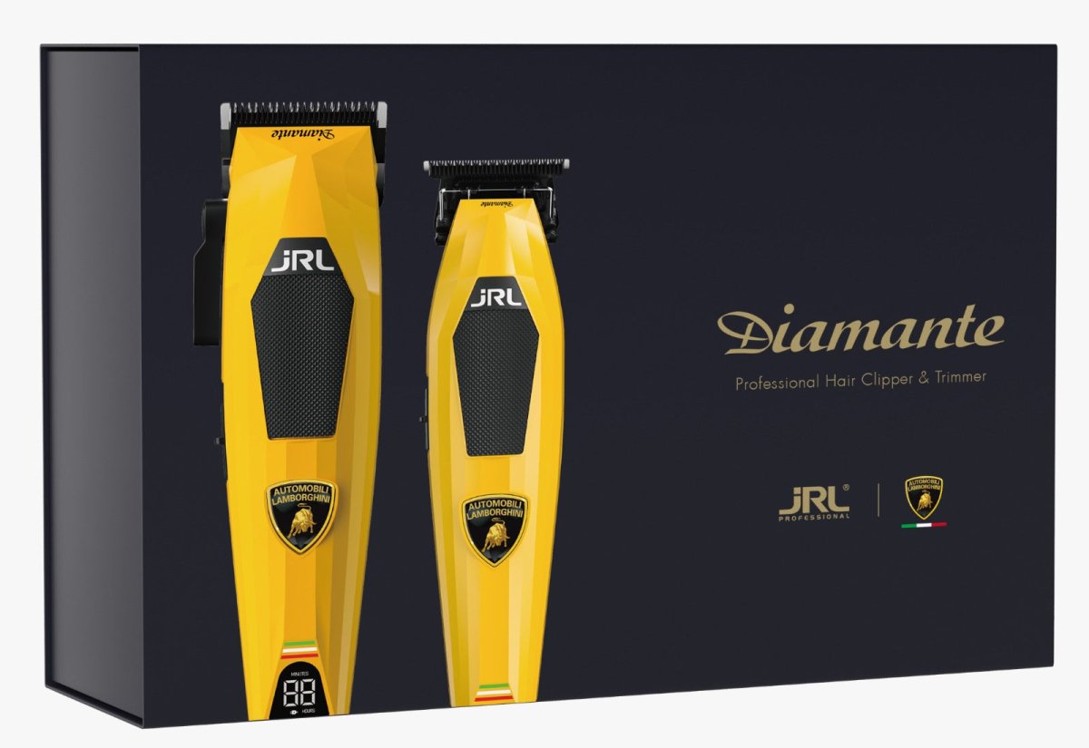 JRL Professional x Lamborghini Diamante Cordless Clipper & Trimmer Combo Set - Yellow - Kade Hair