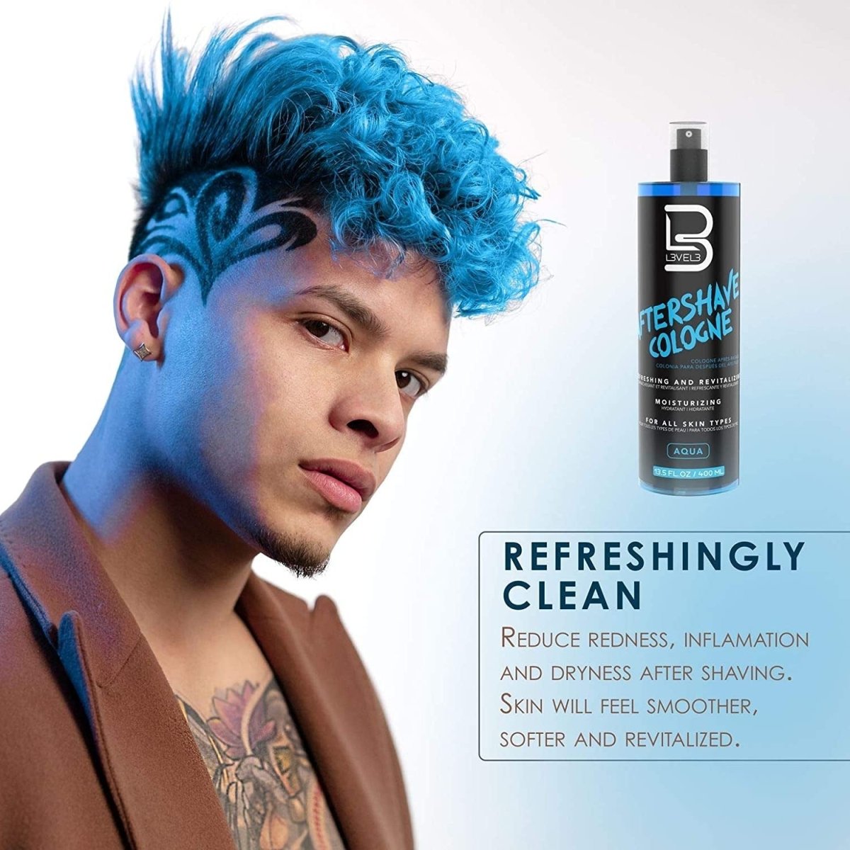 L3VEL3 After Shave Cologne (400ml/13.5oz) - Kade Hair