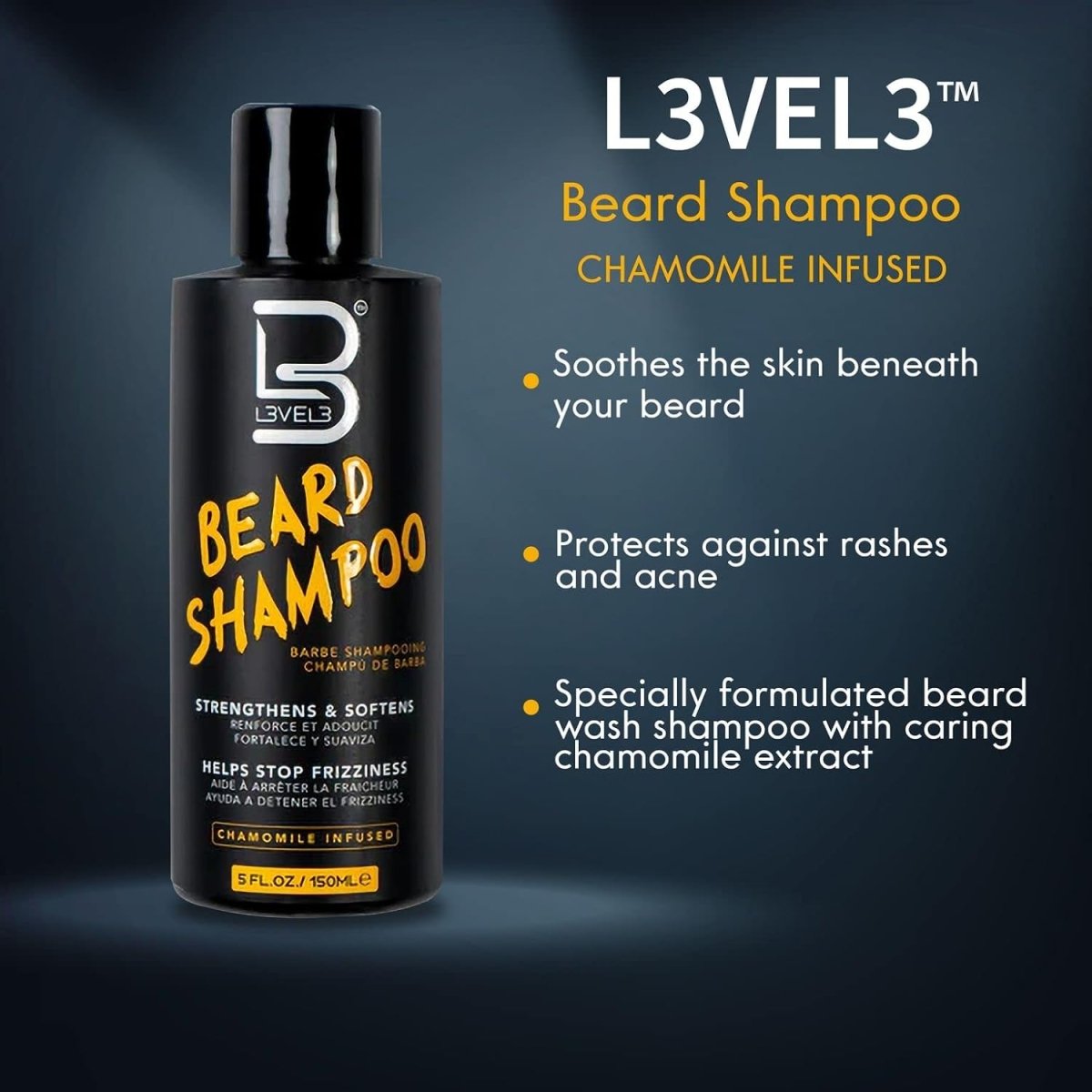 L3VEL3 Chamomile - Infused Beard Shampoo (150ml/5oz) - Kade Hair