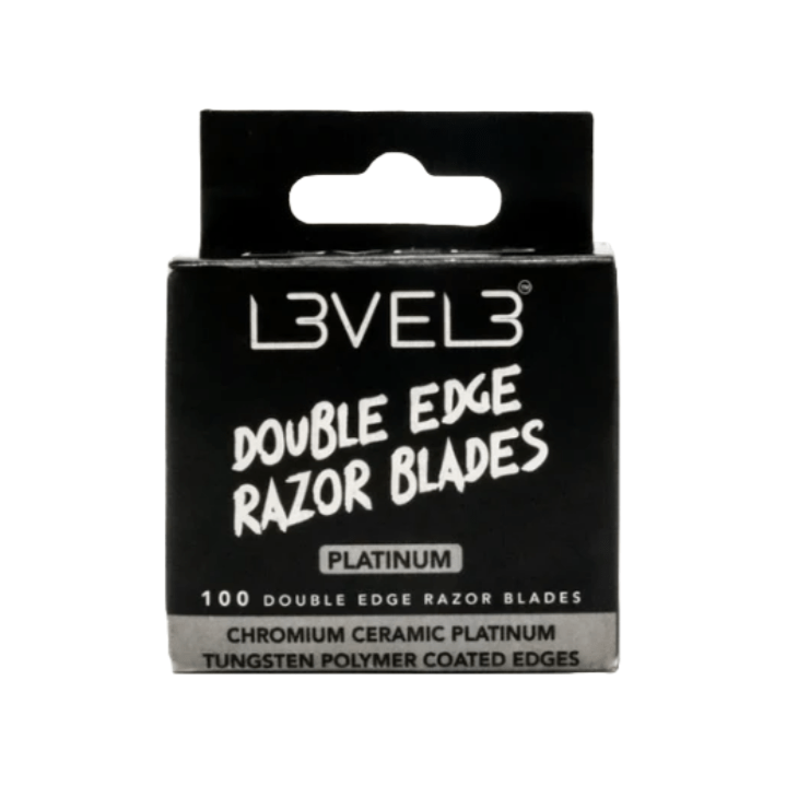 L3VEL3 Double Edge Chromium Ceramic Platinum Replacement Razor Blades - 100ct - Kade Hair