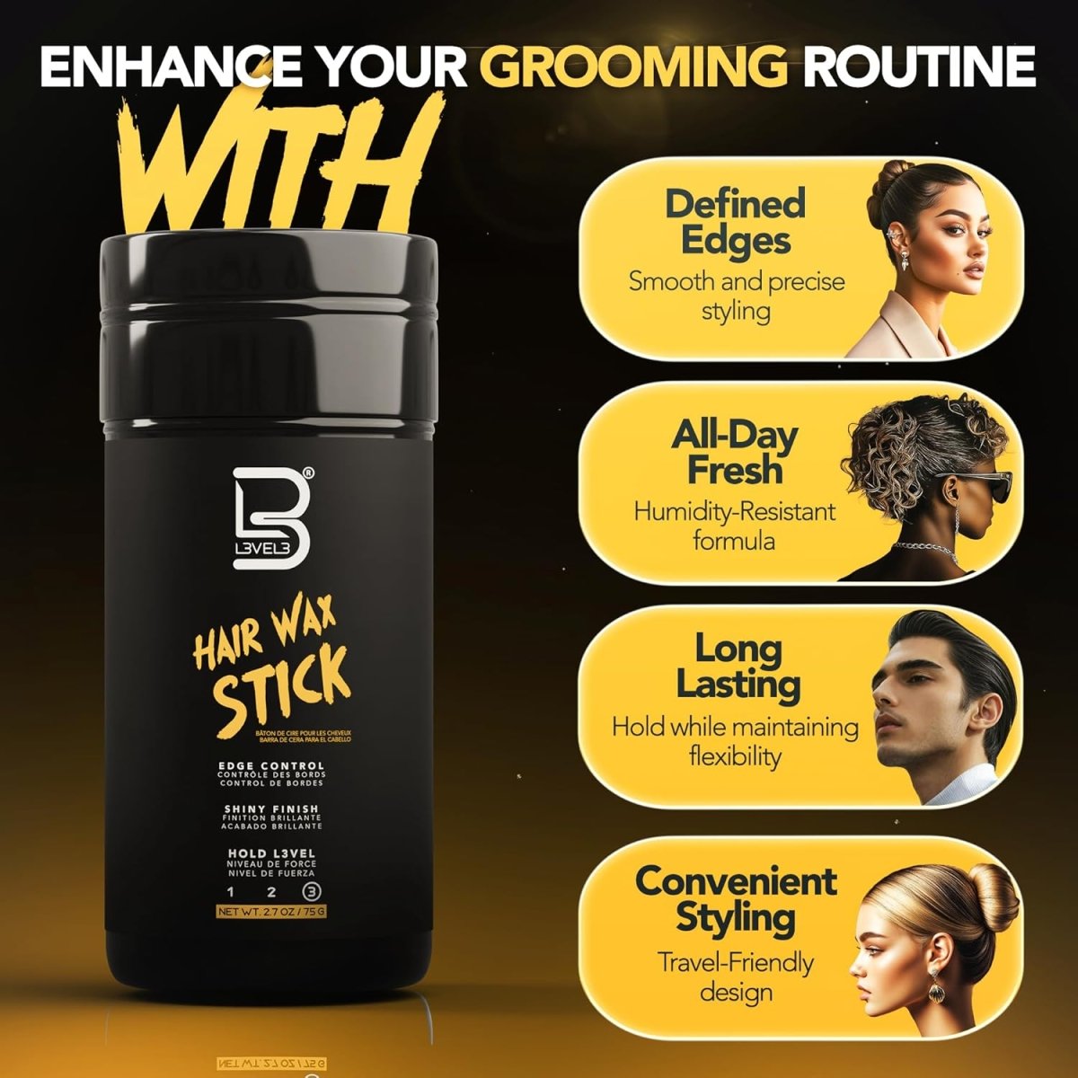 L3VEL3 Hair Wax Stick - Kade Hair