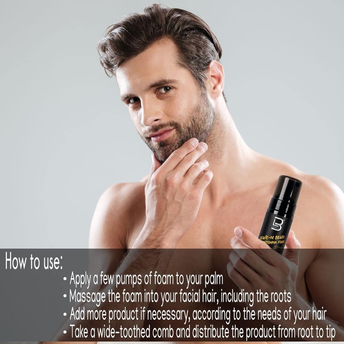 L3VEL3 Leave - In Beard Conditioning Foam (150ml/5oz) - Kade Hair