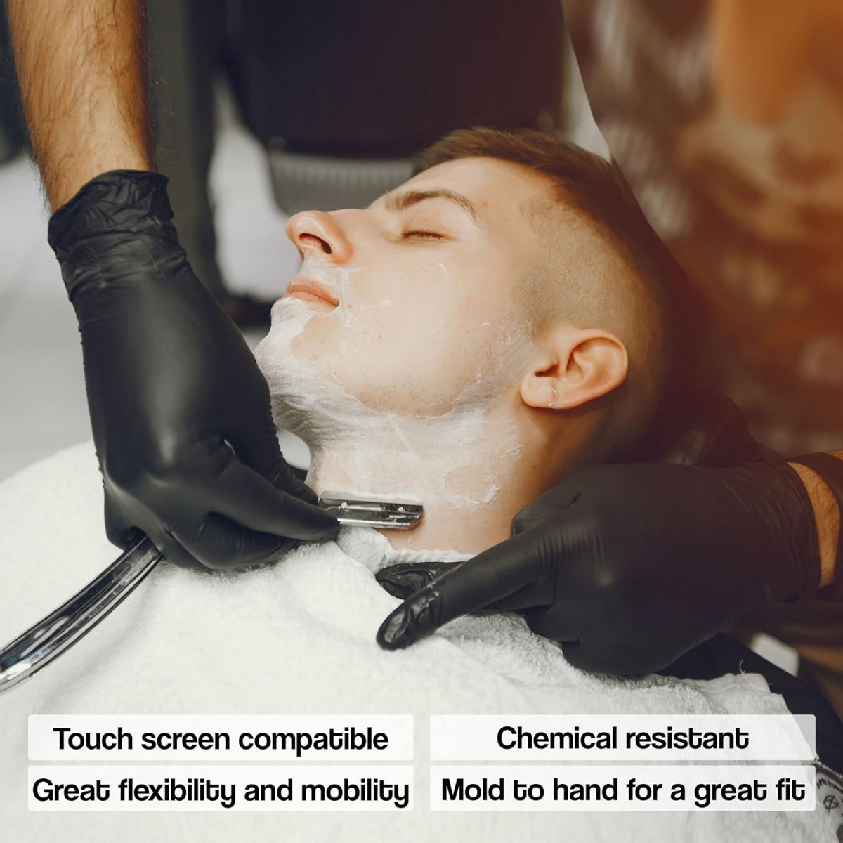 L3VEL3 Professional Nitrile Gloves 100pk - Black - Kade Hair