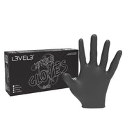L3VEL3 Professional Nitrile Gloves 100pk - Black - Kade Hair
