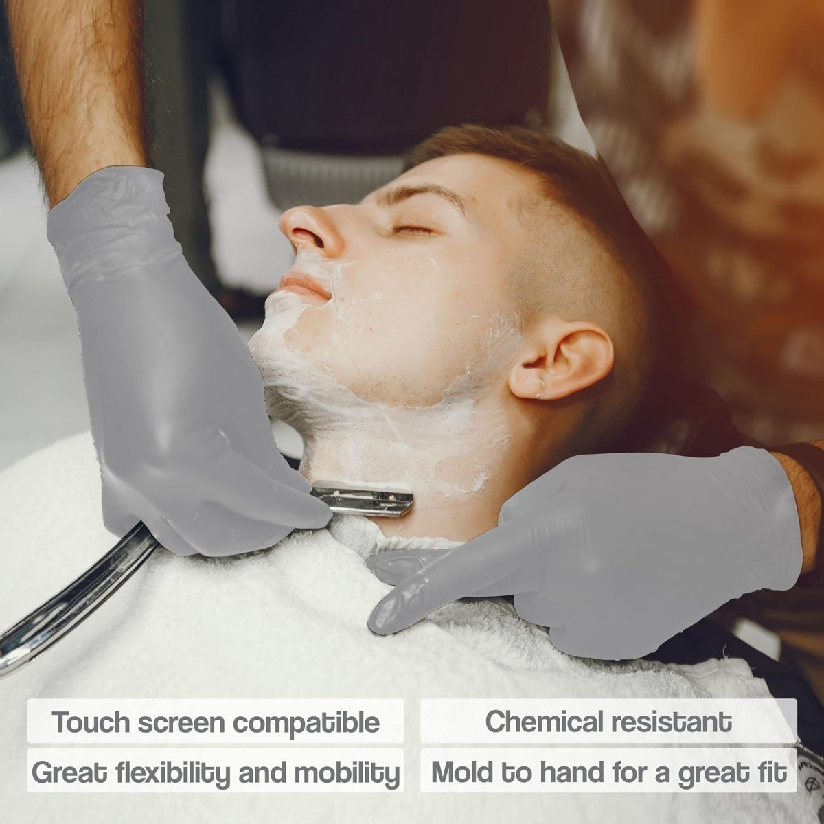 L3VEL3 Professional Nitrile Gloves 100pk - Liquid Metal - Kade Hair