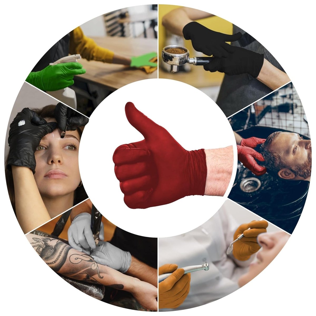 L3VEL3 Professional Nitrile Gloves 100pk - Red - ish - Kade Hair