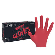 L3VEL3 Professional Nitrile Gloves 100pk - Red - ish - Kade Hair