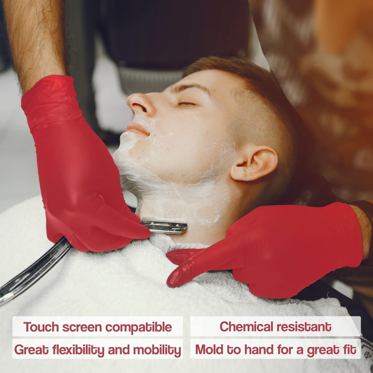 L3VEL3 Professional Nitrile Gloves 100pk - Red - ish - Kade Hair