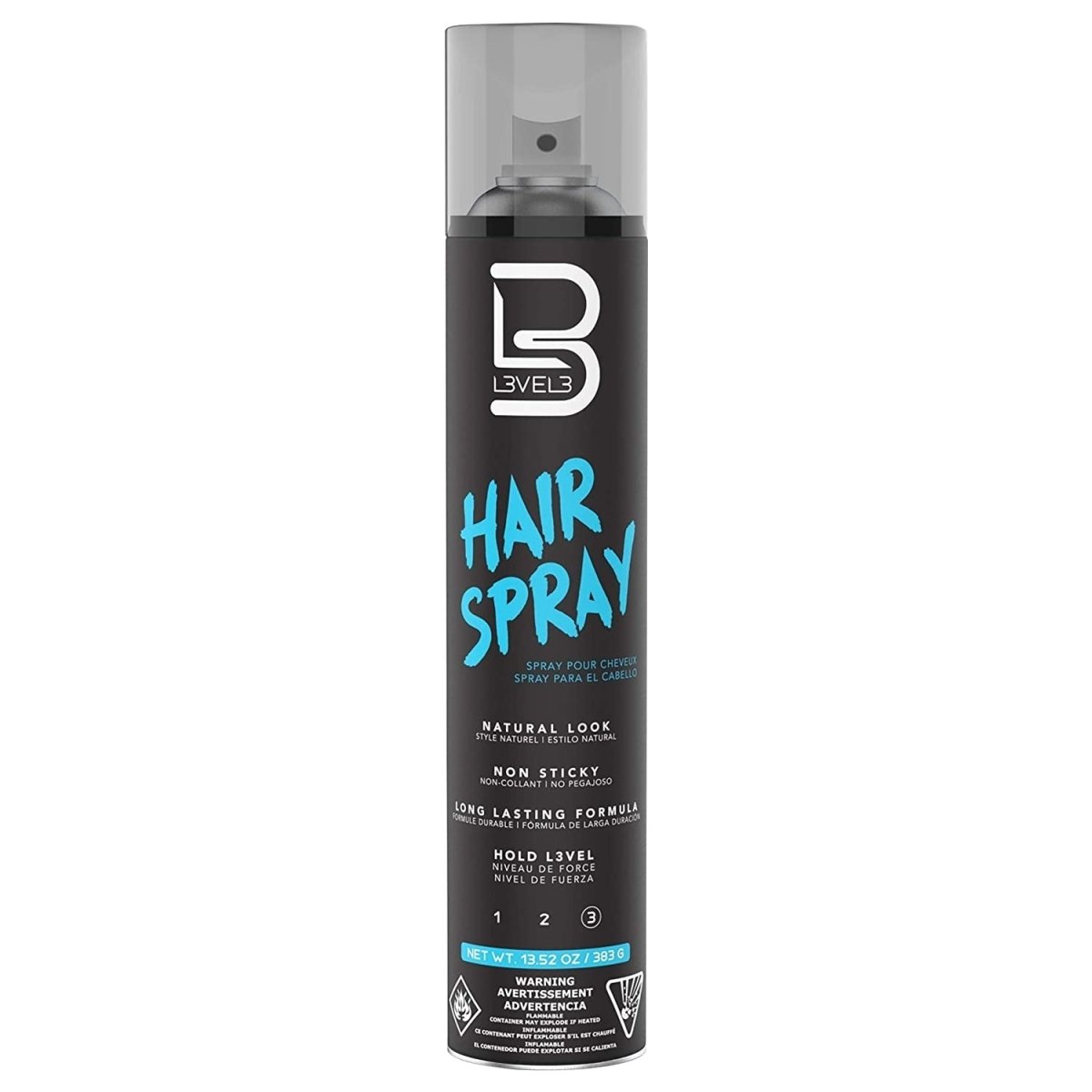 L3VEL3 Strong Hold Hair Spray (400ml/13.5oz) - Kade Hair