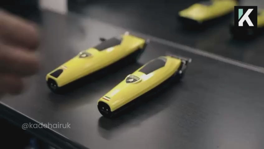 Load video: JRL Professional x Lamborghini Diamante Cordless Clipper &amp; Trimmer Combo Set - Yellow