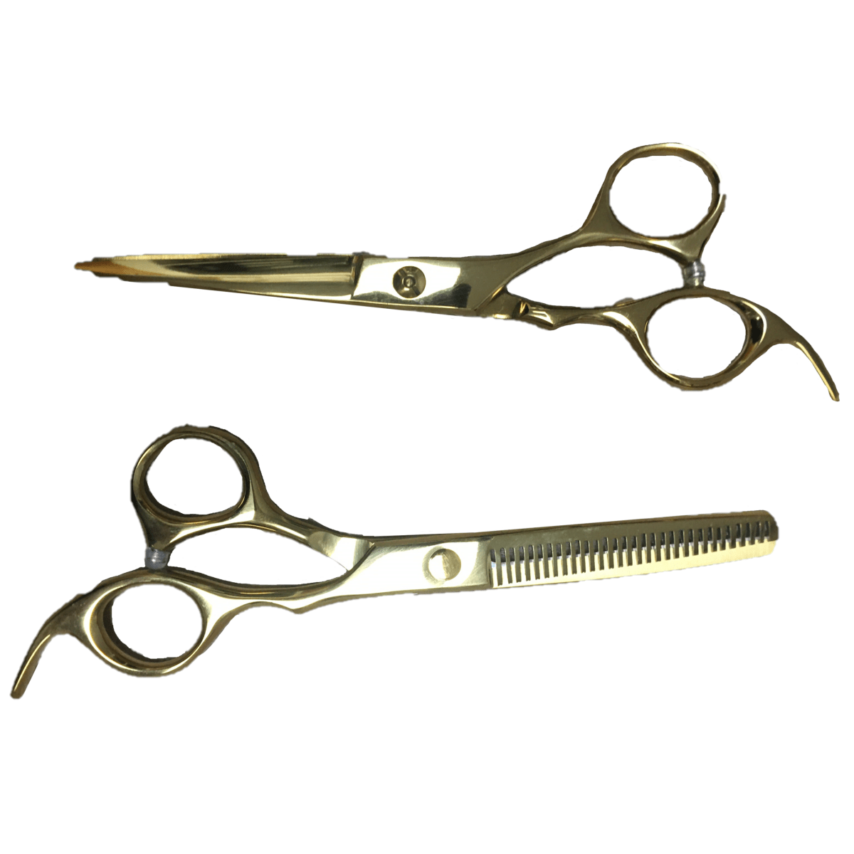 Rolda 6" Right Handed Cutting Scissor & Thinning Shears Set - Gold - Kade Hair