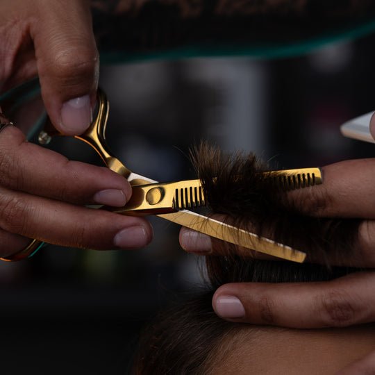 Rolda 6" Right Handed Cutting Scissor & Thinning Shears Set - Gold - Kade Hair