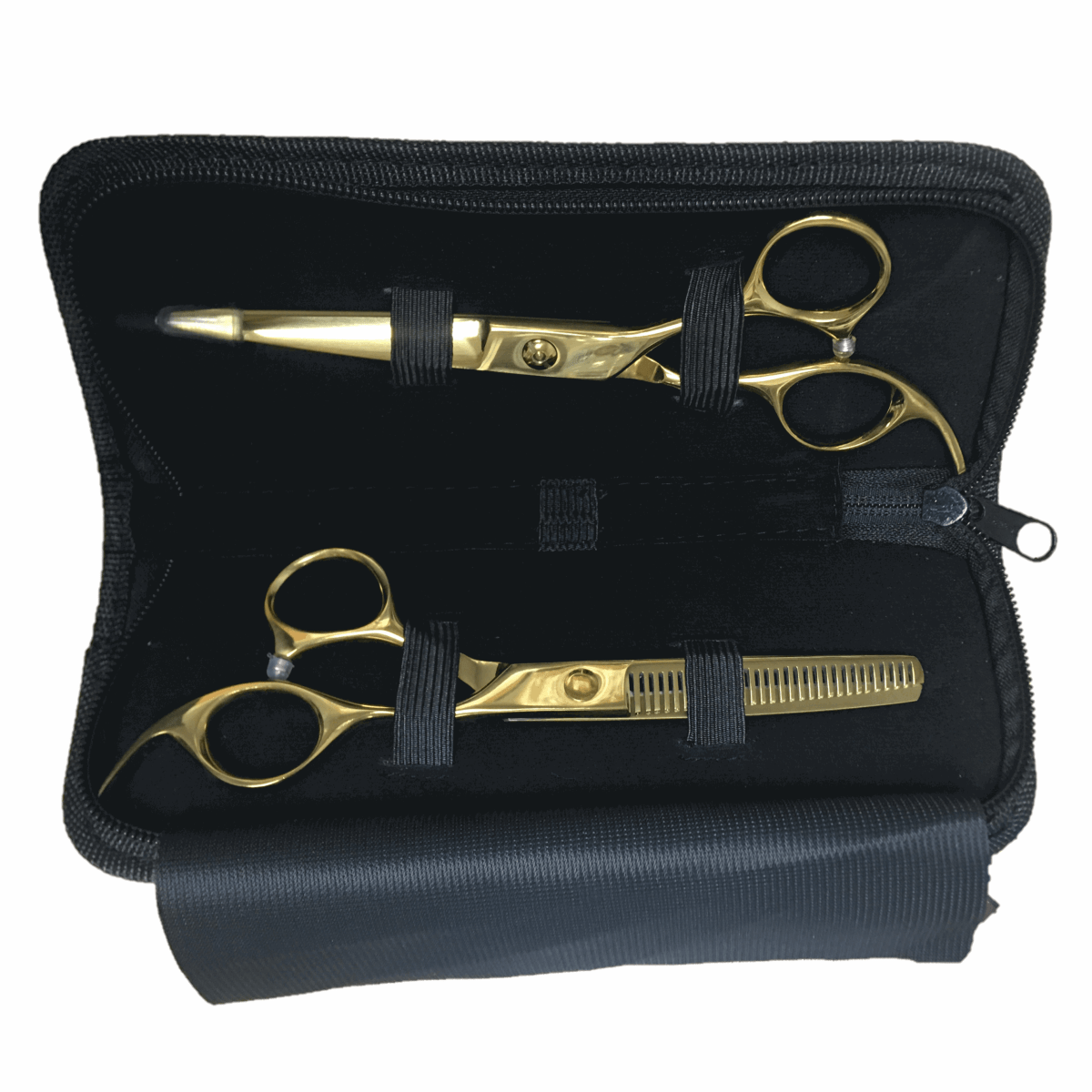 Rolda 6" Right Handed Cutting Scissor & Thinning Shears Set - Gold - Kade Hair