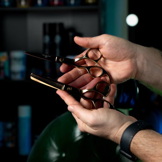 Rolda 6" Right Handed Cutting Scissor & Thinning Shears Set - Gold - Kade Hair