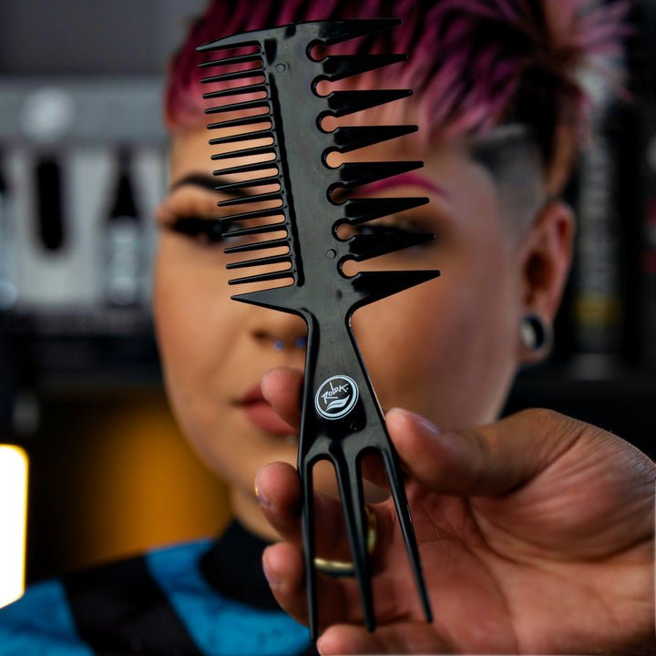 Rolda 8.25" Multi - Style 3 - in - 1 Barber Fish Comb - Kade Hair