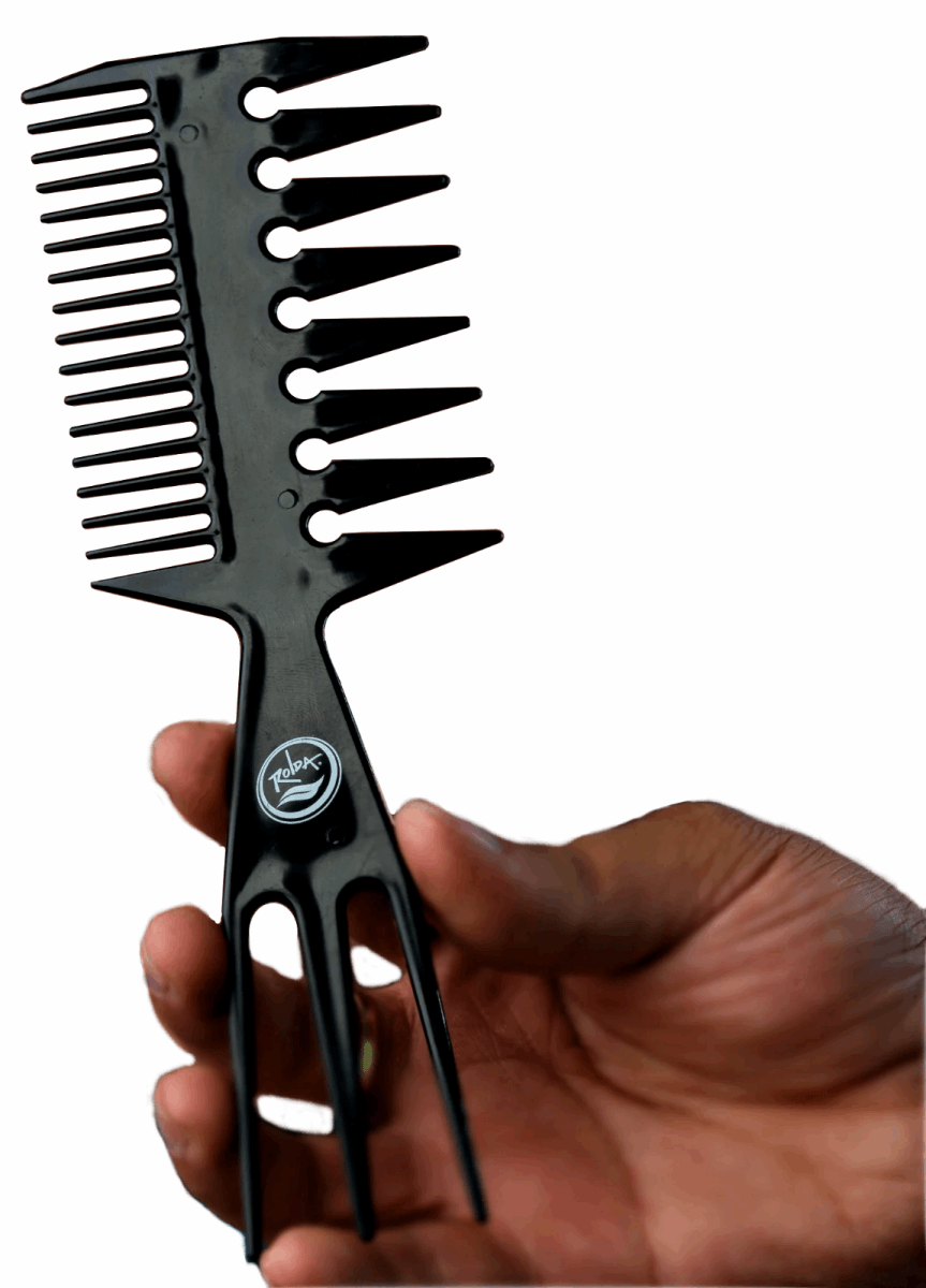 Rolda 8.25" Multi - Style 3 - in - 1 Barber Fish Comb - Kade Hair