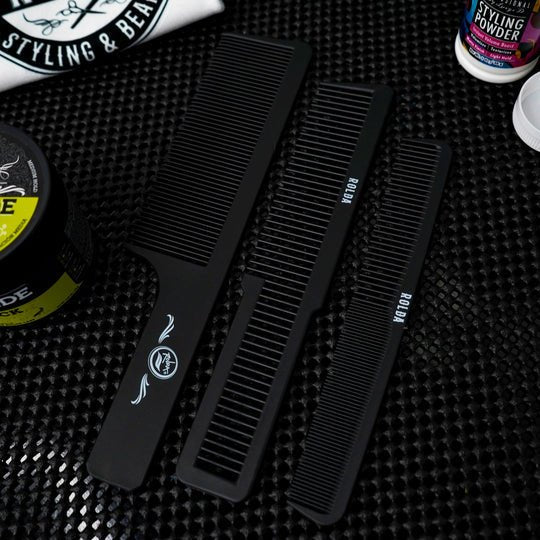 Rolda Barber Hair Styling Comb Kit - 3pk - Kade Hair