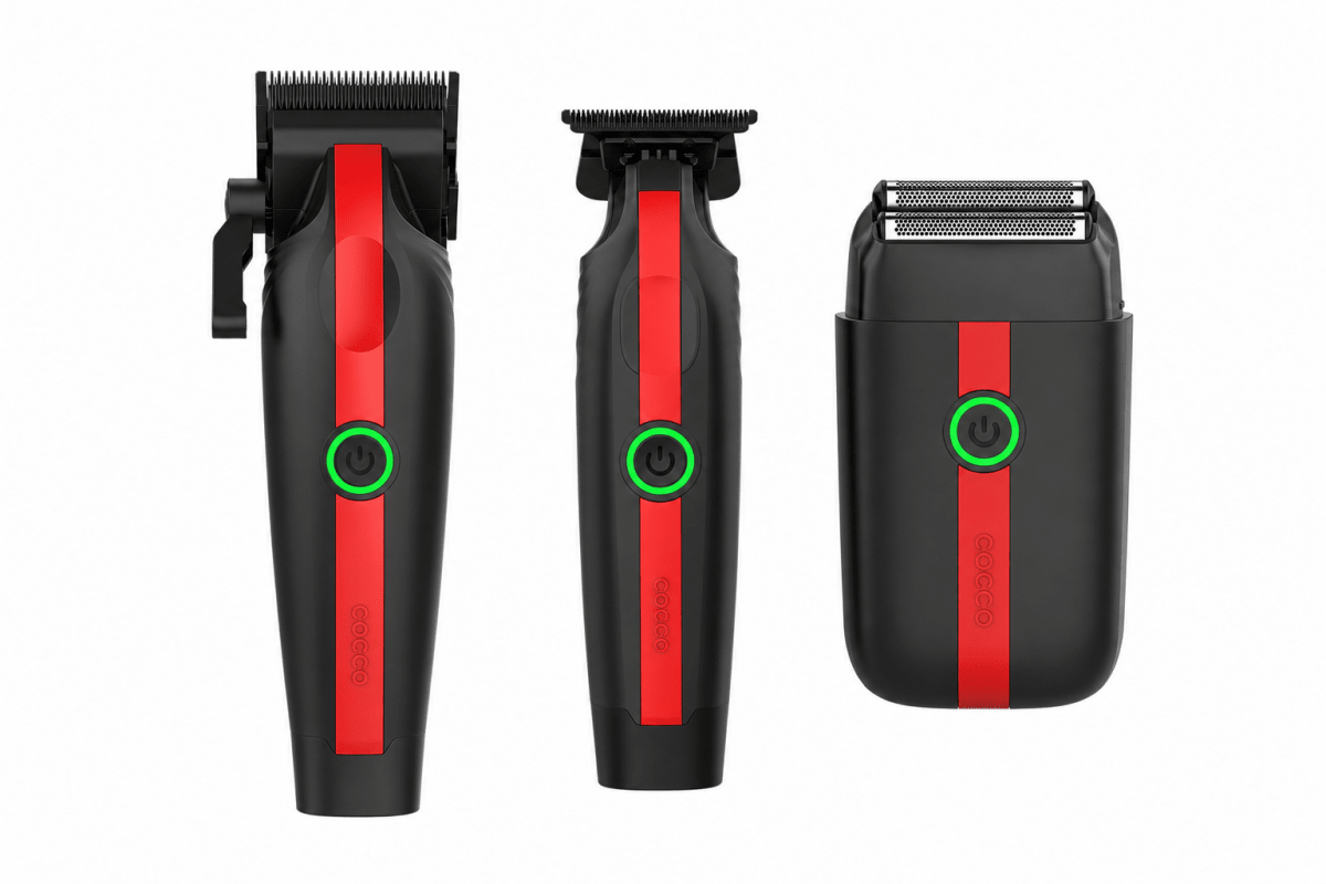 Starter Kit – Cocco Veloce Lite Cordless Clipper + Cordless Trimmer + Foil Shaver - Kade Hair