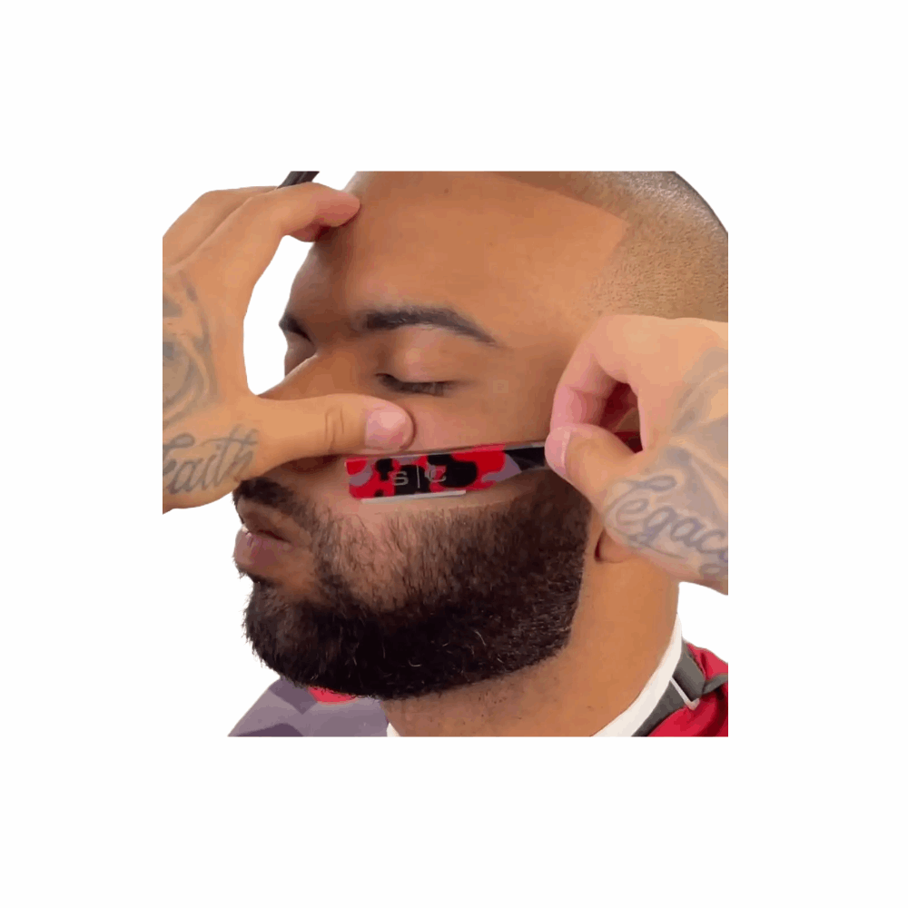 StyleCraft Deluxe Camo Line Straight Edge Razor Tool - Kade Hair