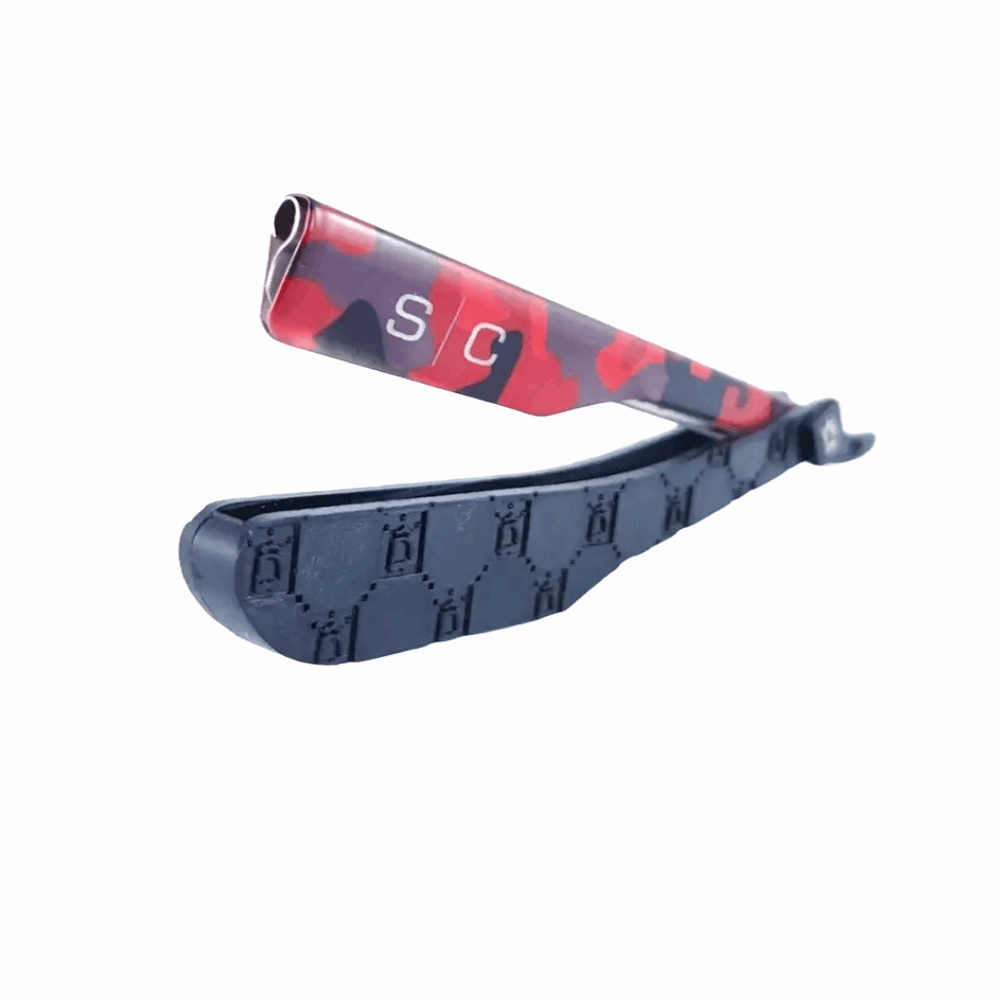 StyleCraft Deluxe Camo Line Straight Edge Razor Tool - Kade Hair