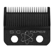 StyleCraft Fixed Black Diamond Carbon DLC Faper Blade w/ Moving Slim Deep Tooth Cutter (SC520B) - Kade Hair