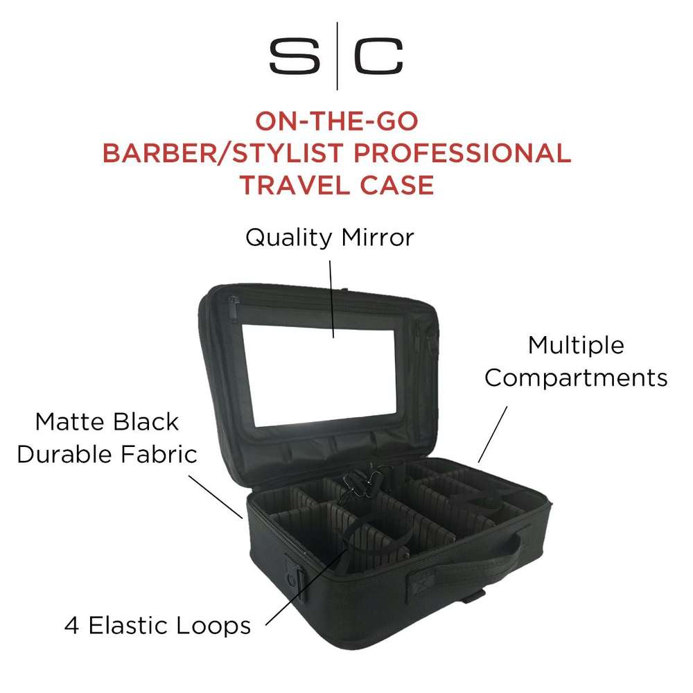 StyleCraft On - The - Go Barber/Stylist Tool Case w/ Mirror - Kade Hair