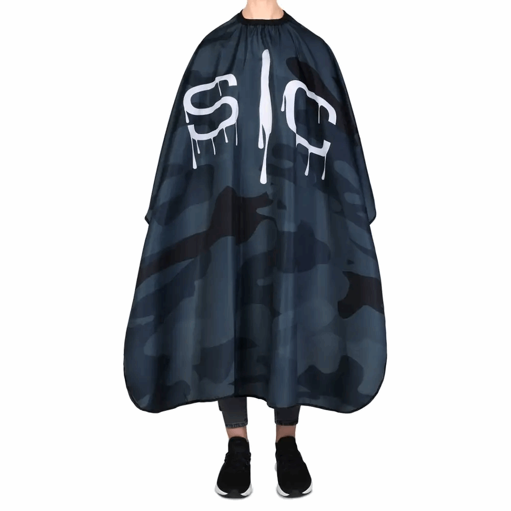 StyleCraft Professional Black Camo Hair Cutting Cape (SC324B) - Kade Hair