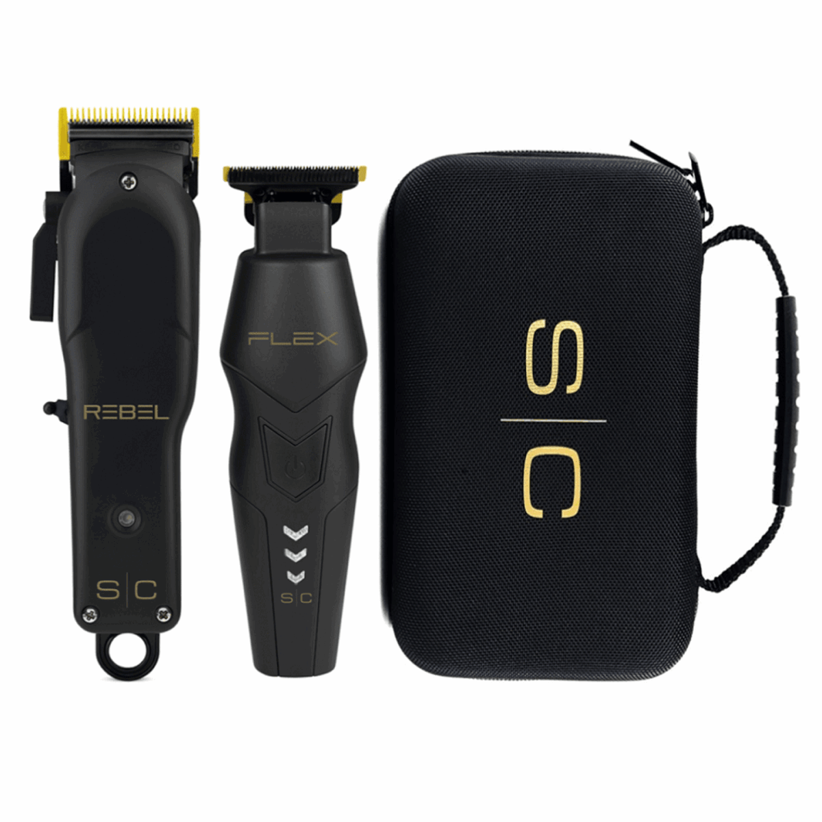 StyleCraft Super Set Rebel Clipper & Flex Trimmer Combo with Travel Case - Kade Hair