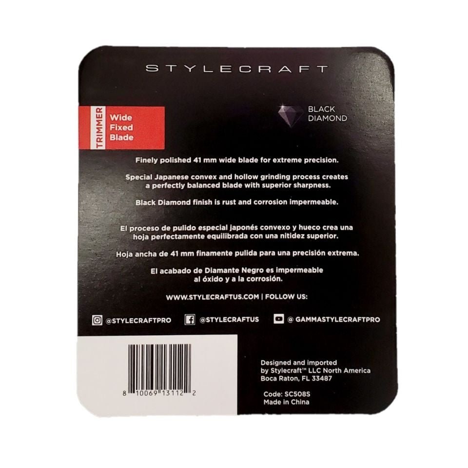 StyleCraft X - Pro DLC Wide Fixed Replacement Trimmer Blade (SC508B) - Kade Hair