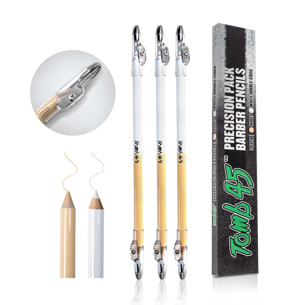 Tomb45 Precision Double Sided Barber Pencil White/Nude (3pk) - Kade Hair