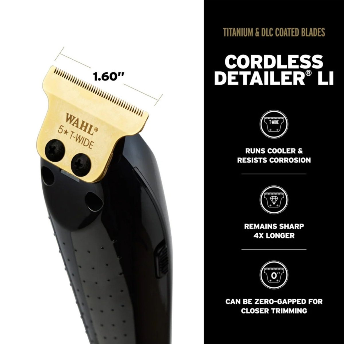 Wahl Black Cordless Detailer Li Trimmer - Kade Hair