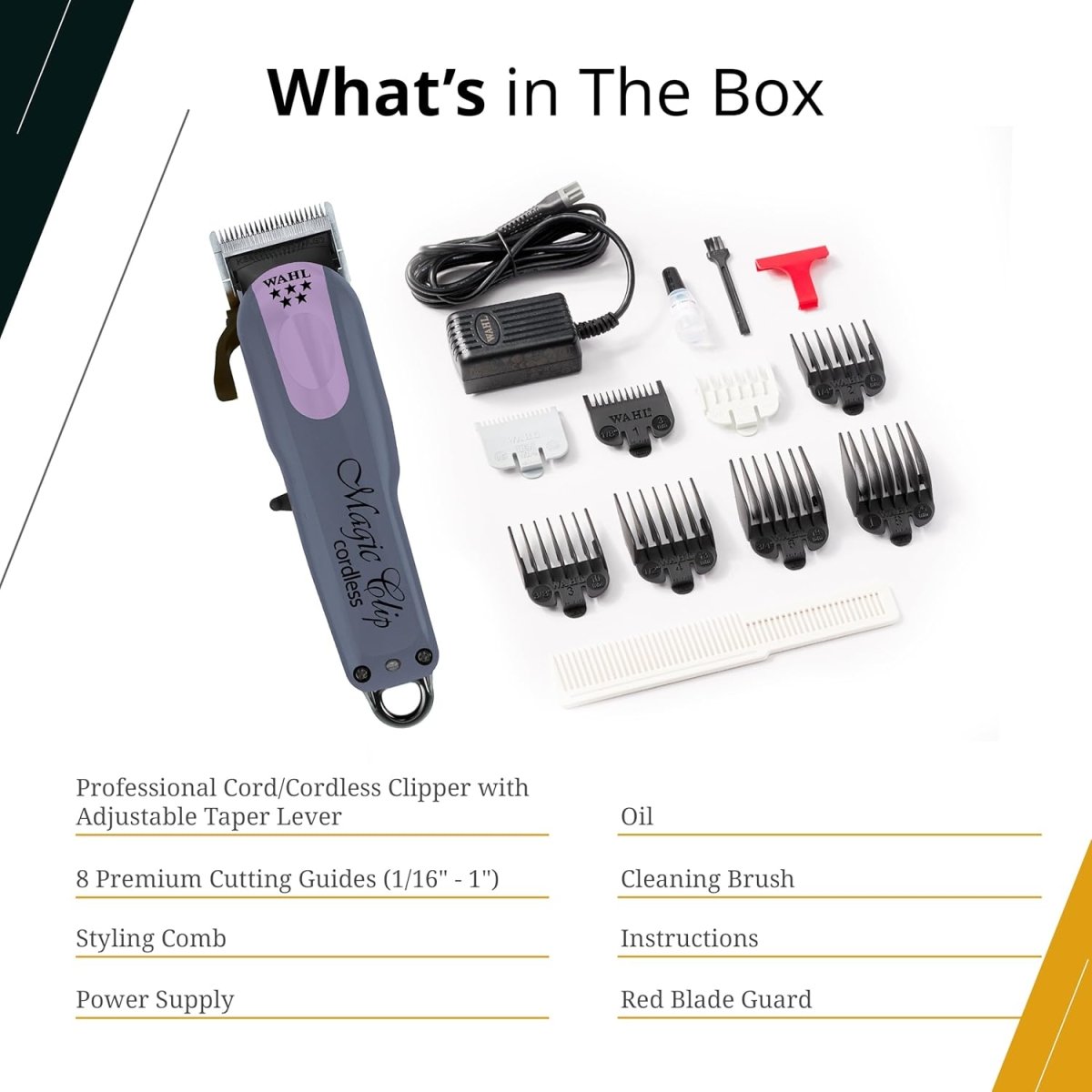 Wahl Limited Edition Cord/Cordless Magic Clip Clipper - Lavender - Kade Hair