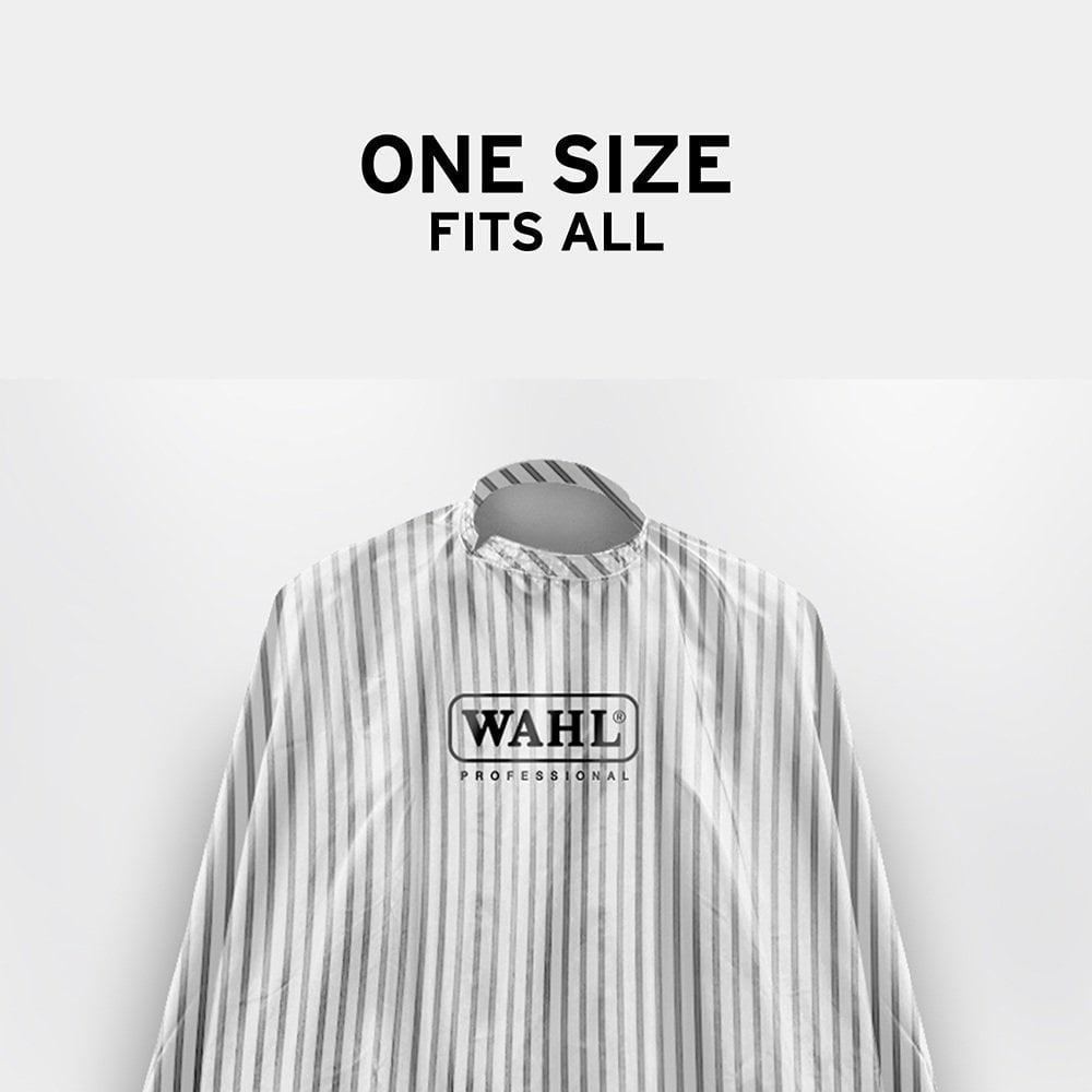 Wahl Pin Stripe Barbers Cape - White - Kade Hair