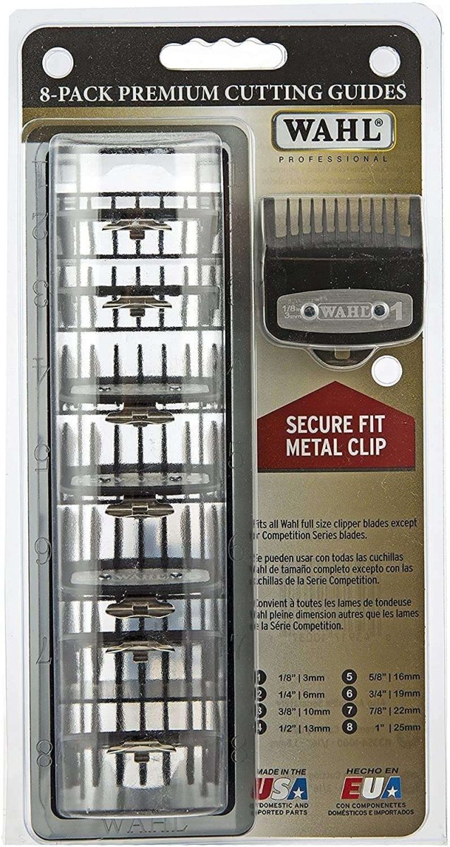 Wahl Professional Premium Cutting Guides 1 - 8 w/ Organizer - Kade Hair