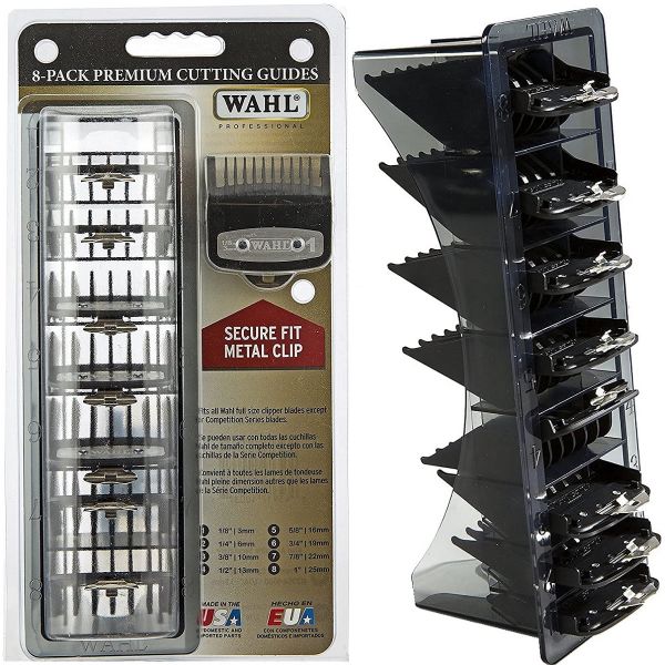 Wahl Professional Premium Cutting Guides 1 - 8 w/ Organizer - Kade Hair